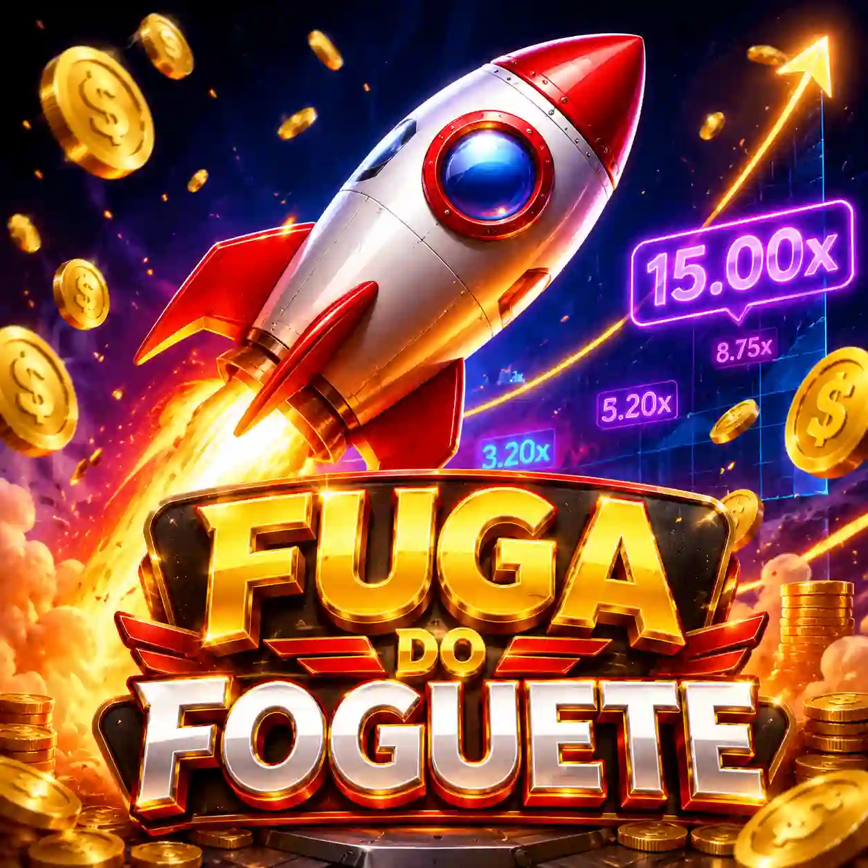gráfico de multiplicador crescente em jogo crash com foguete