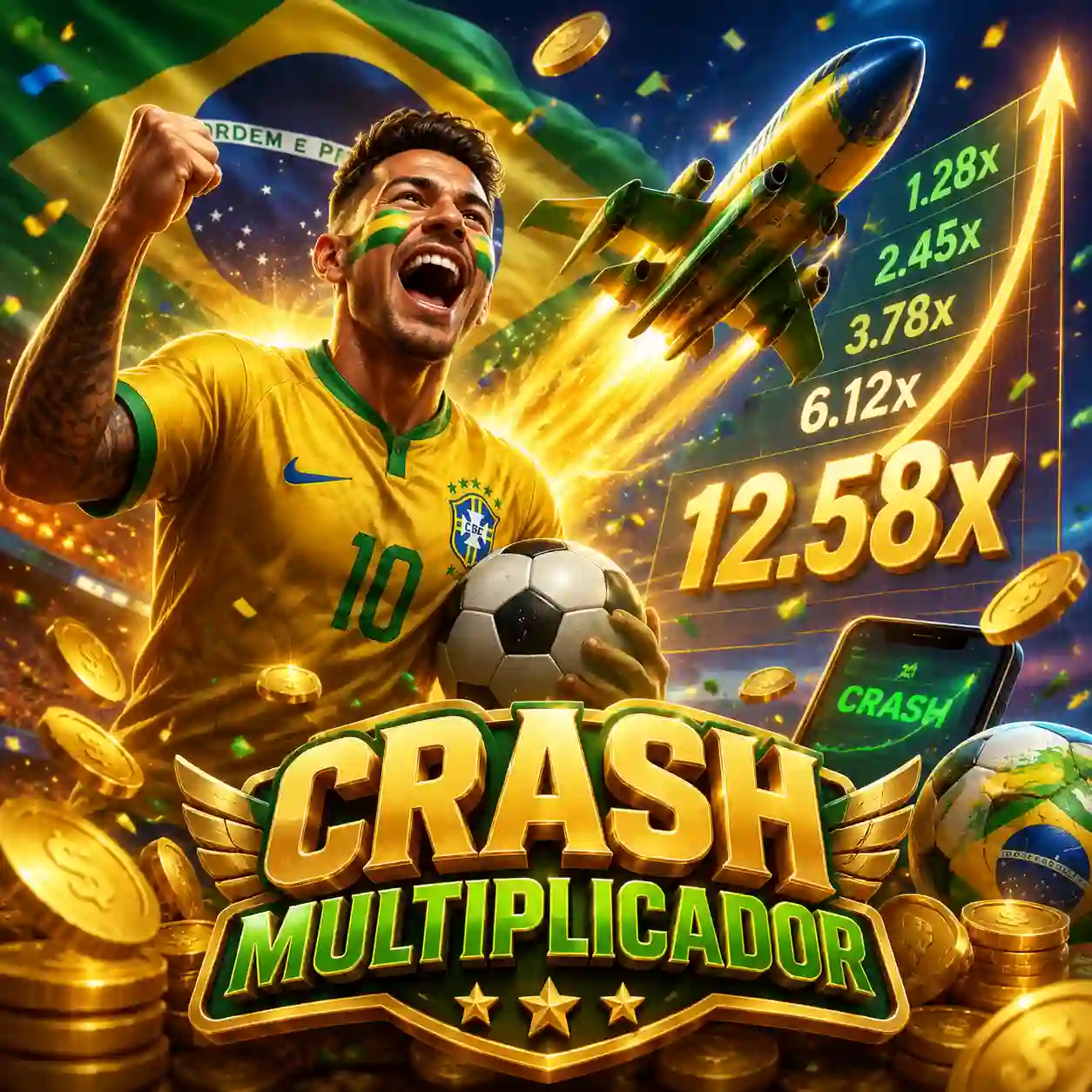 tela de jogo crash com multiplicador em alta